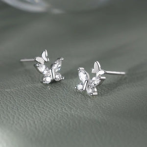Dainty Tiny Small Butterfly Stud Earrings