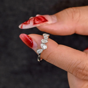 Elegant Teardrop Stacking Band Ring