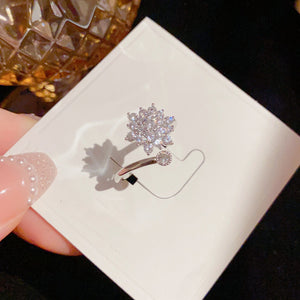 Snowflake Anxiety Fidget Spinner Ring