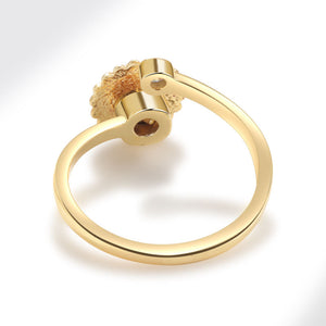 Sunflower Anxiety Fidget Spinner Bypass Ring