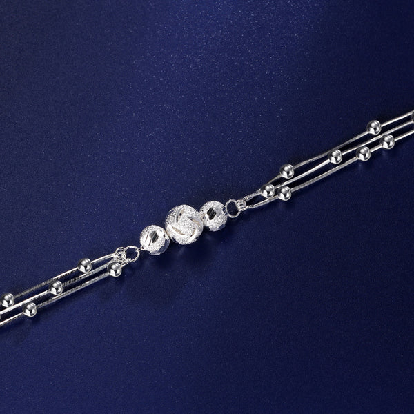 Silver Lucky Beads Bracelet