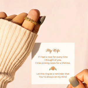 Dainty Gold Rose Flower Stacking Ring