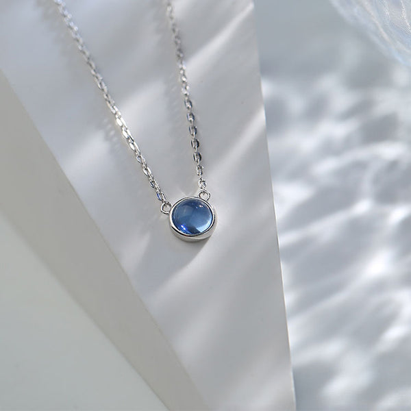 Blue Bubble Pendant Necklace