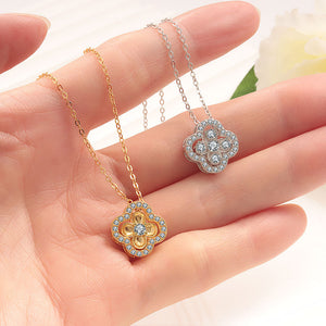 Dainty Four Leaf Clover Charm Necklace