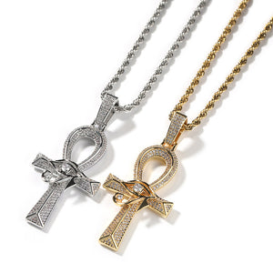 Eye of Horus Ankh Cross Egyptian Necklace