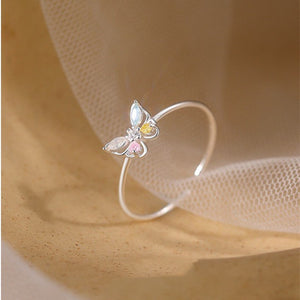 Dainty Butterfly Stacking Thin Band Ring