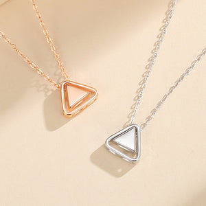 Minimalist Triangle Pendant Necklace