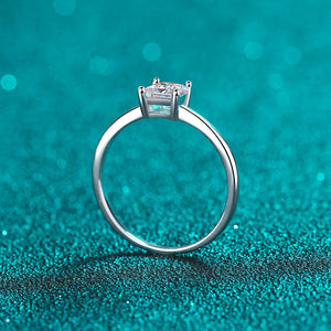 Princess-Cut Moissanite Engagement Ring