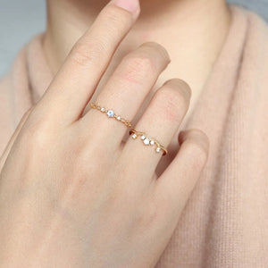 Dainty Star Eternity Stacking Band Ring