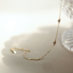 Gold Triple Heart Charm Stacking Bracelet