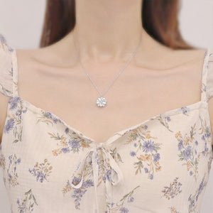 Mondstein-Blumen-Fidget-Spinner-Halskette