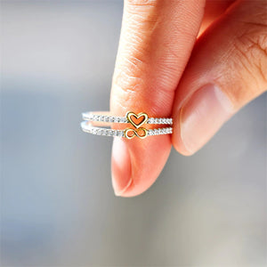 Infinity Mobius Heart Stacking Thin Ring