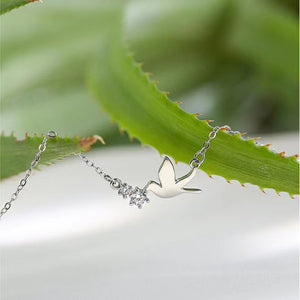 Peace Dove Charm Pendant Necklace