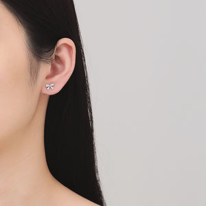 Dainty Bowtie Pavé Zircon Stud Earrings