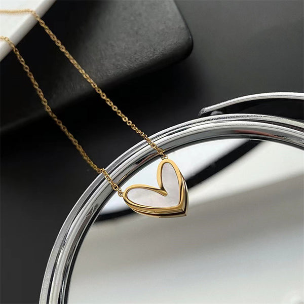 Mother of Shell Heart Necklace