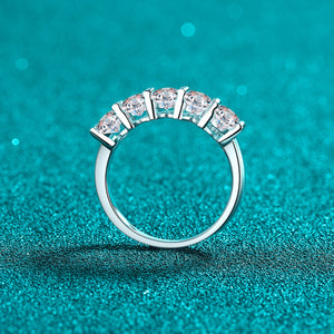 Moissanite Oval Cut Wedding Eternity Ring
