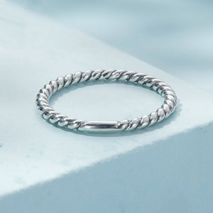 Minimalist Twist Band Stacking Ring