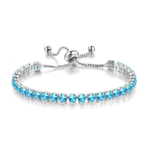 Custom Birthstone Wedding Tennis Bracelet