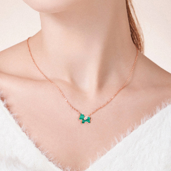 Green Horse Pendant Necklace