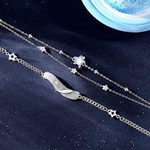 Moonstone Star Matching Couple Bracelet