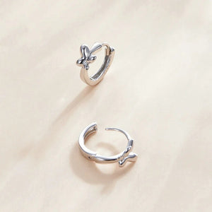 Dainty Butterfly Huggie Hoop Earrings