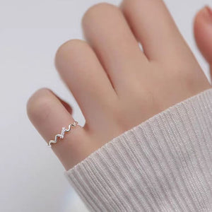 Dainty Ocean Sea Wave Stacking Ring