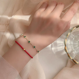 Green Color Gemstone Wedding Bracelet