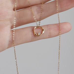 Dainty Infinity Mobius Charm Necklace