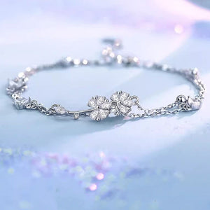 Pusteblumen-Doppelketten-Stapelarmband