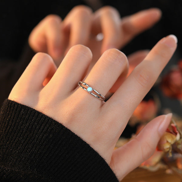 Four-Prong Moonstone Ring