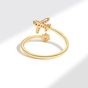 Airplane Star Stacking Bypass Ring