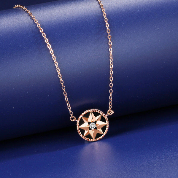 Star Compass Charm Necklace