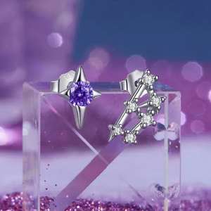 Winzige kleine Sternzeichen-Ohrstecker