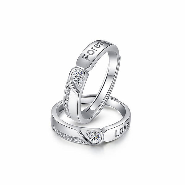 Forever Love Heart Couple Ring