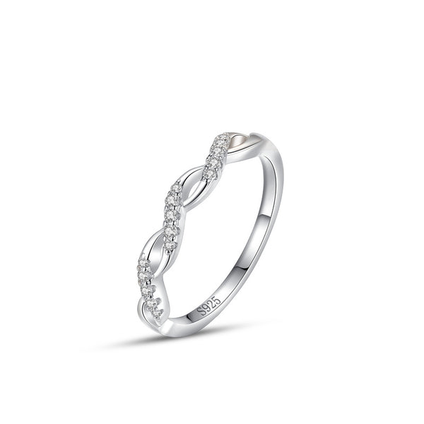 Silver Infinity Wave Ring