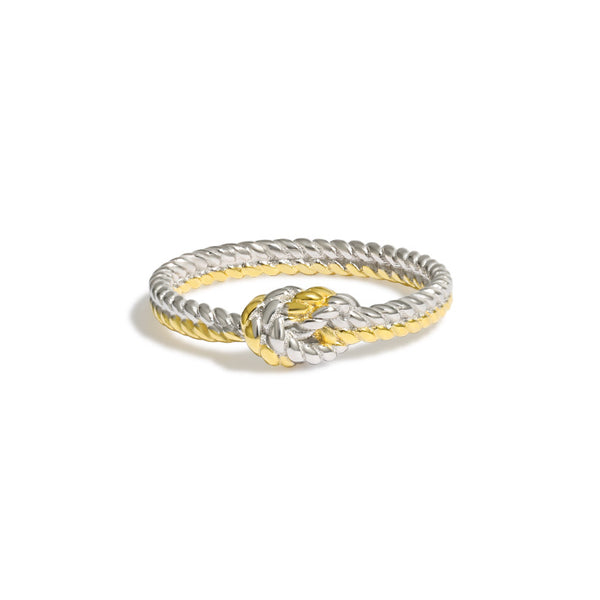Twisted Rope Knot Stacking Band Ring