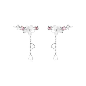 Mother Of Pearl Cherry Blossom Earrings