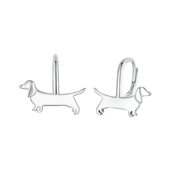 Dachshund Dog Hoop Earrings