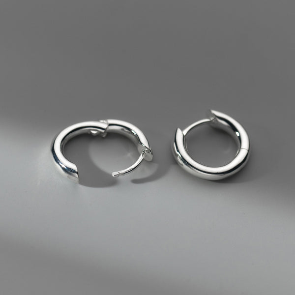 Silver Minimalist Hoop Earrings