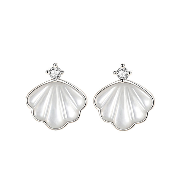 Dainty Seashell Stud Earrings
