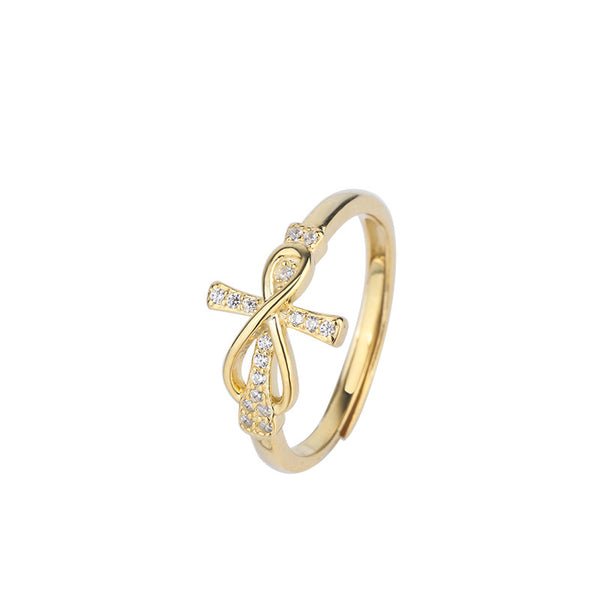 Infinity Cross Stacking Bypass Ring
