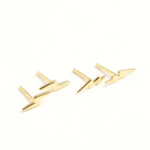 Lightning Bolt Thunderbolt Stud Earrings