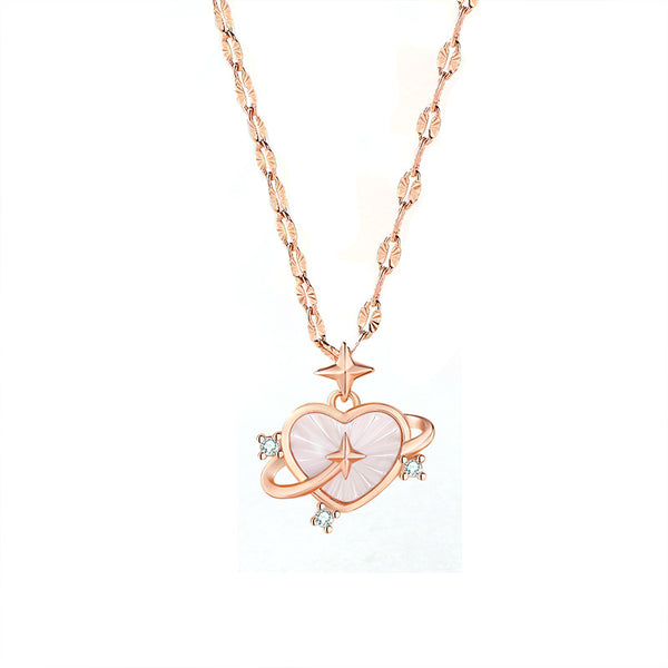 Dainty Star Heart Necklace