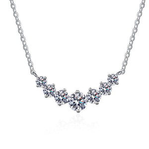 Seven-Stone Moissanite Pendant Necklace
