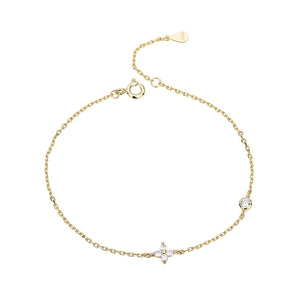 Four Leaf Clover Charm Stacking Bracelet