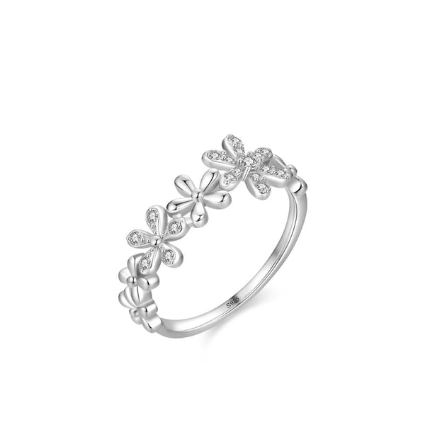 Silver Daisy Flower Ring