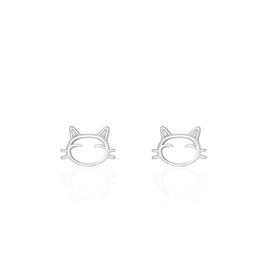 Tiny Small Cute Cat Cartilage Stud Earrings