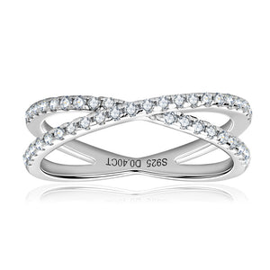 Moissanite Pave Split Wedding Band Ring