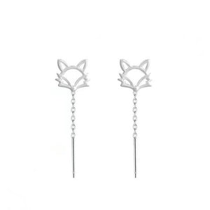 Delicate Fox Ear Threader Earrings
