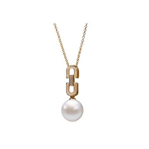 Dainty Round Pearl Pendant Necklace
